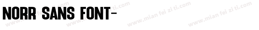 Norr Sans font字体转换